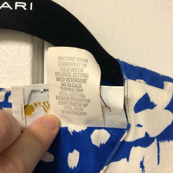 VINTAGE 40’s/50’s/60’s/70’s/80’s dress, blue&white - Picture 9 of 16